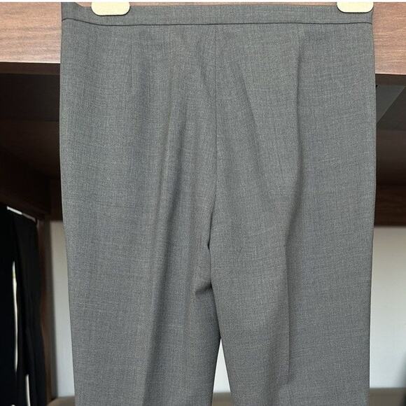 Jil Sander Wool Trousers size US 4 Gray Boot cut Pleat Front Slit - Picture 5 of 9